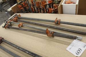lot 609 image: Lot of (4) 42 (x3), 36 (x1) Pipe Clamps
