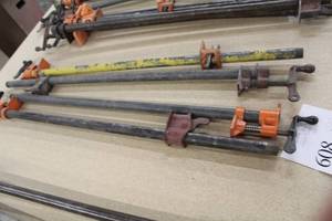 lot 608 image: Lot of (4) 36 Pipe Clamps