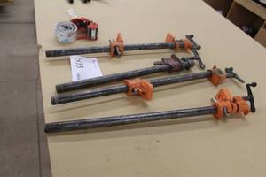lot 603 image: Lot of (4) 26 (x3), 22 (x1) Pipe Clamps