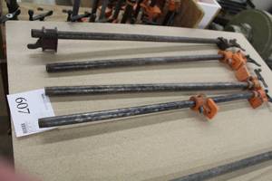 lot 607 image: Lot of (4) 36 Pipe Clamps