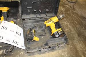 lot 102 image: DeWalt DW954 38 VSR 14.4V Adjustable Clutch DrillDriver, Batteries (x2), Case
