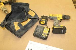 lot 125 image: DeWalt DCD771 12 20V DrillDriver, Batteries (x2), Charger, Soft Side Bag