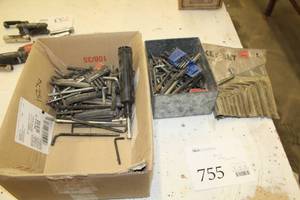 lot 755 image: Lot of  Hex Wrenches, Hex Wrench Key Set