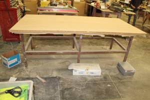 lot 294 image: MetalWood Top Shop Table
