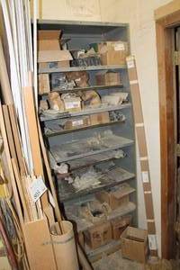 lot 680 image: Screws, Electrical Boxes, Electrical Switches, Parts, PVC and Corners, etc