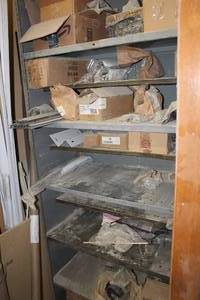 lot 679 image: Cabinet Parts, Painting Supplies, Casters, etc