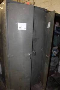 lot 887 image: Metal Storage Cabinet 2-door