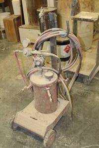 lot 300 image: Paint Pot, Cart, Spray Gun