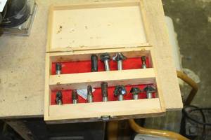 lot 350 image: Router Bit Set, Wood Case