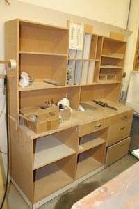 lot 398 image: Wood Workstation