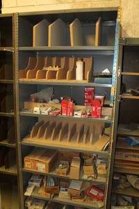lot 410 image: 36x19x81 Metal Shelving Unit, Hardware