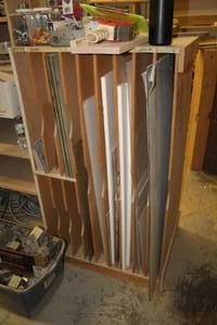 lot 427 image: Glass Rack, Sheets of Glass