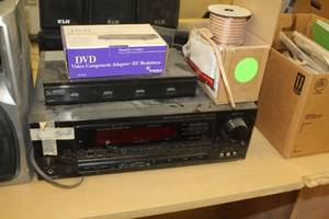 lot 552 image: Stereo System - Receiver, RF Modulator, Speaker Control Box, (7) Speakers, Speaker Wire