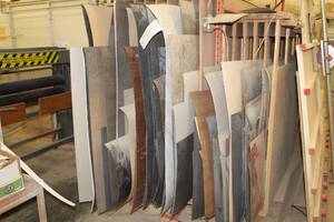lot 565 image: Wood Laminate Rack, Laminate Sheets