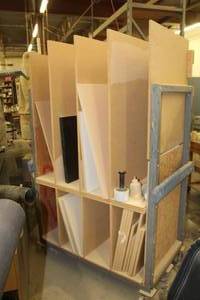 lot 1028 image: MetalWood Storage Rack Cart