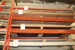 lot 576 image: Stacked Lumber - Almond Melamine 2-side, Black Melamine 2-side, Cherry Melamine 2-side, Plywood, Bending Stock, MDF