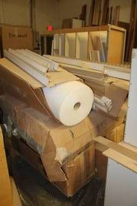 lot 1006 image: Lot of (1 Pallet) Shipping Supplies - Corner Supports, Foam Wrap