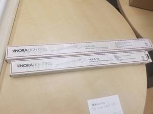 lot 933 image: Lot of (2) Nora Lighting NULS-13NULS-18 Low Profile 13W, 18W T5 Fluorescent Under-Cabinet Lighting 4100K