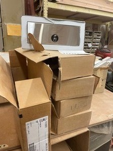 lot 1070 image: Lot of (5) Stainless Steel Trash Doors