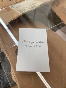 lot 1068 image: Lot of (14) Clear Acrylic Sign Holders