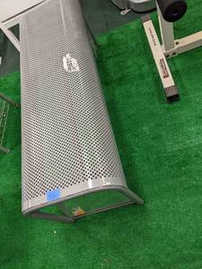 lot 96 image: .Metal bench with mirrored end 4 fo...