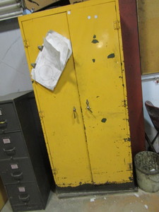 lot 23 image: Double Door Metal Cabinet - Includes Contents