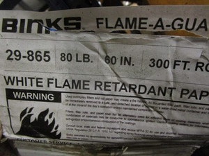 lot 56 image: Binks Flame Retardant Paper