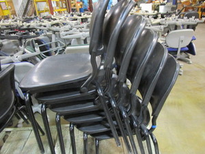 lot 98 image: Six Stacking Chairs