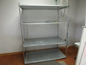 lot 106 image: Small Desk, Chair, Shelf