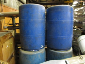 lot 216 image: Blue Plastic Barrels