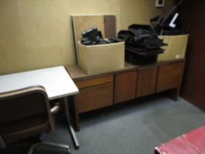 lot 368 image: Desk, Credenza, Filing Trays