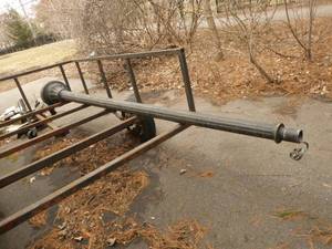 Large yard lamp post - cast iron about 12 ft tall