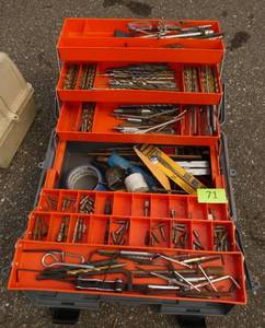 Large tackle box full of drill bits etc
