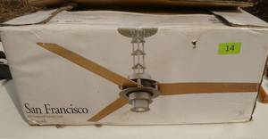New in box hanging ceiling fan
