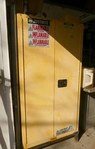Flammable storage cabinet