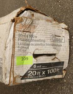 New box of plastic sheeting 20x100 ft