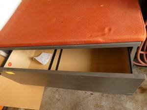 Like new 2 drawer lateral file cabinet - top cushion is just laying on it so you can choose to use or not