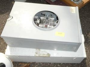 2 electrical panels and a first aid box