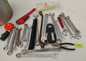 Group of wrenches and cable ties