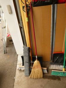 shovel and brooms