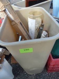 basket with cable ties, door closers and more