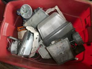 Tote full of commercial lights