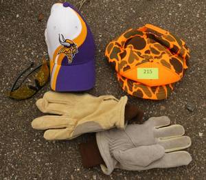 gloves, hats and glasses