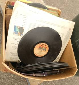 Box of old records