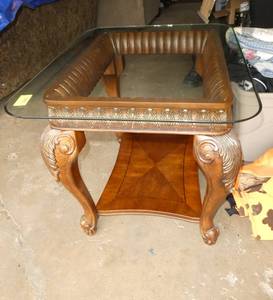 Glass top coffee table