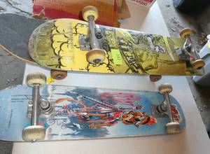 3 skateboards