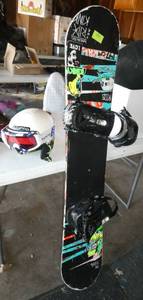 Snowboard helmet and goggles