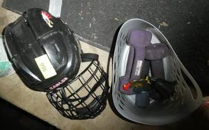 helmet and weights