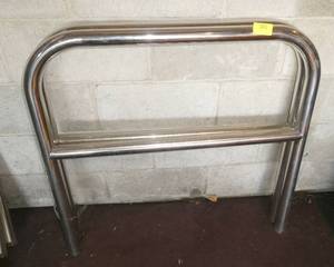 items from previous auction - tall wood chair, china and twin size headboard and footboard