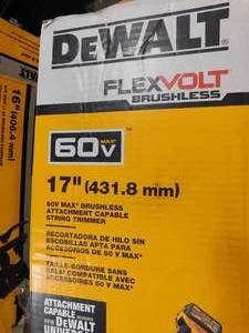 lot 3 image: DEWALT FLEXVOLT 60-Volt MAX Lithium- Ion Electric Cordless Attachment Capable String Trimmer(Tool Only)